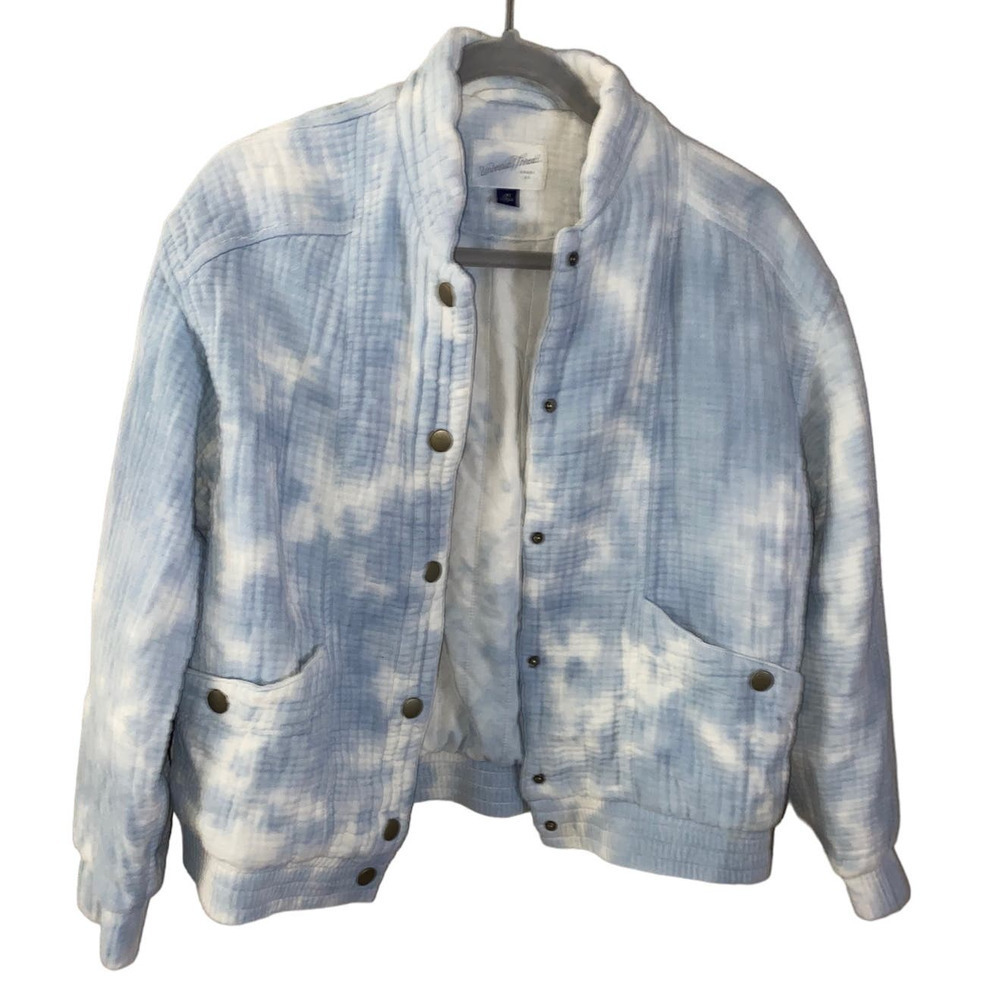 Cloud tie-dye Spring Easter Cotton Bomber Coat XS